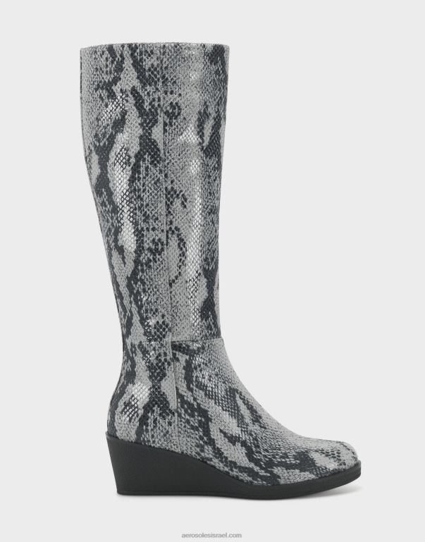 נשים Aerosoles מגף גבוה נחש אפור 4JN62139