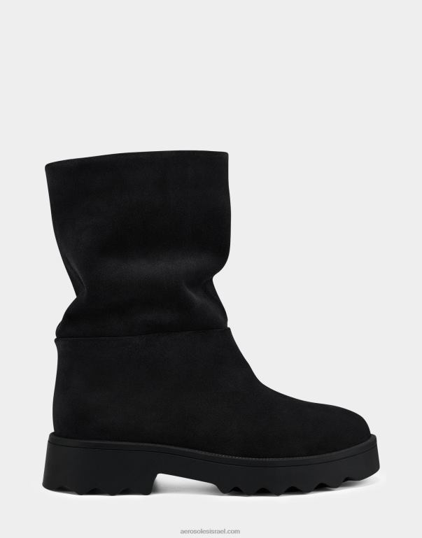 נשים Aerosoles מגף באמצע העגל זמש שחור 4JN622