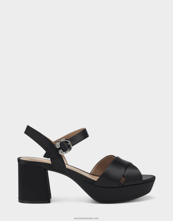 נשים Aerosoles סנדל סאטן שחור 4JN62342