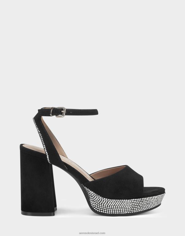 נשים Aerosoles סנדל זמש שחור 4JN62370