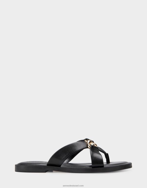 נשים Aerosoles סנדל עור אמיתי שחור 4JN62458