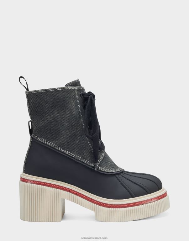 נשים Aerosoles מגף אמצע העגל בד שחור 4JN6248